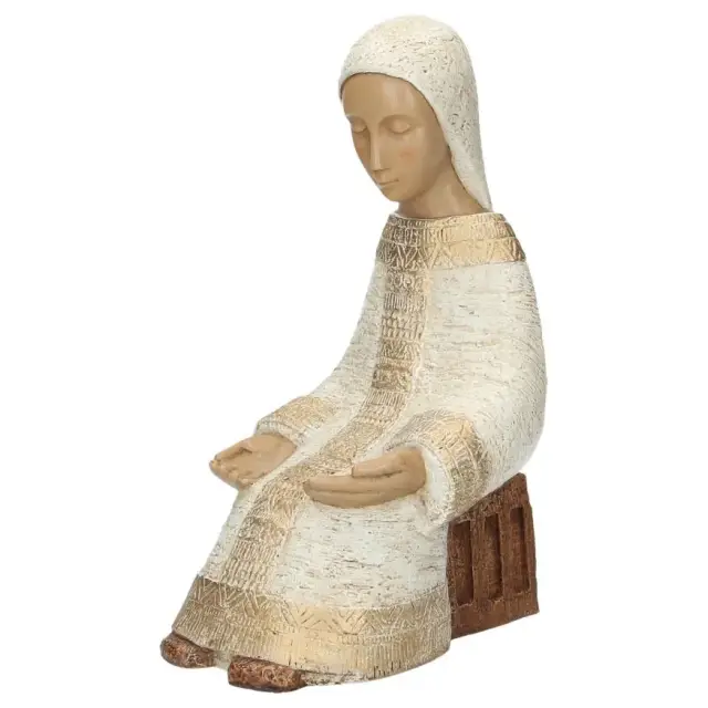 Vierge Paysanne - 27cm - Blanc / doré