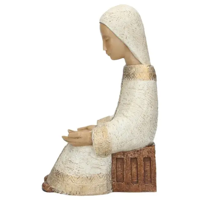 Vierge Paysanne - 27cm - Blanc / doré