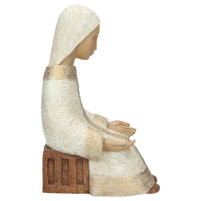 Vierge Paysanne - 27cm - Blanc / doré