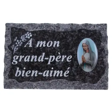 Grafplaat 9X14 cm - A mon grand-père bien aimé
