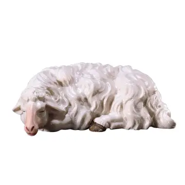 Schaap Slapend : houtsnijwerk kerstgroep Ulrich 15 cm