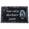 Plate of cemeteries Aan Eleven Dierbare Zoon 9x14