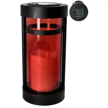 Lanterne Led solaire - H 26x12x12 cm