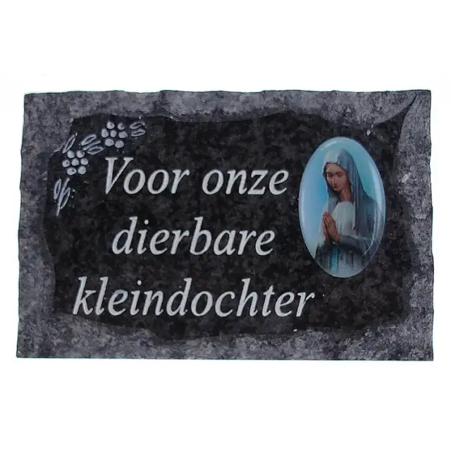 Plaque Cimetiere Voor Onze Dierbare Kleindochter 9x14