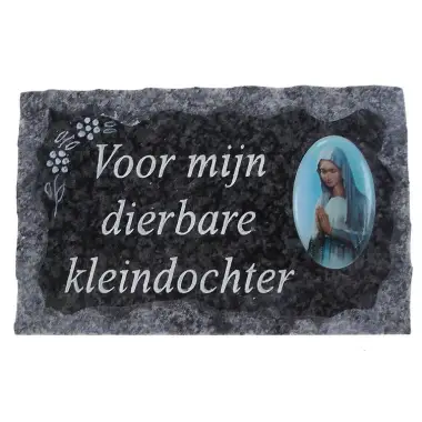 Plaque Cimetiere Voor Mijn Dierbare Kleindochter 9x14