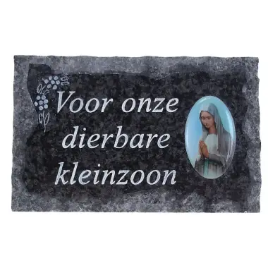 Plaque Cimetiere Voor Onze Dierbare Kleinzoon 9x14