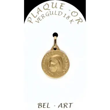 Medal gold plated St. Clare 15mm