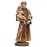 Woodcarving statue of Saint Anthony of Padova 30 cm colored