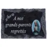 Plaque Cimetiere A Nos Grands-Parents Regrettes 9x14