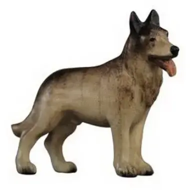 Hond duitse herder : Houtsnijwerk kerststal Pema 12 cm
