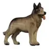 Hond duitse herder : Houtsnijwerk kerststal Pema 12 cm