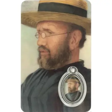 Carte-médaille-prière - P. Damien - Français