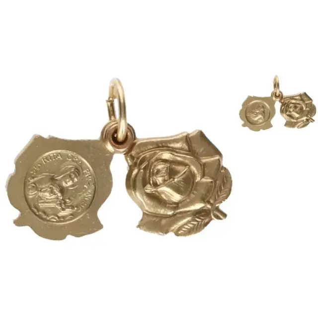 Medal St. Rita / St Anthony 13 mm Metal Doré