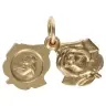 Medal St. Rita / St Anthony 13 mm Metal Doré
