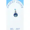Silver Medal Scapular 8 mm Blue Email