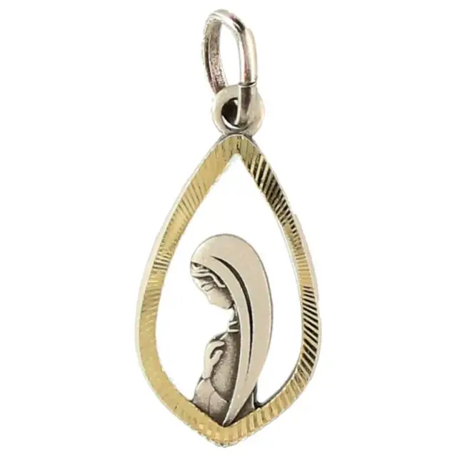 Medal Virgin 22 X 17 mm Silver Plated