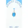 Médaille Argent - Miraculeuse - 10 mm - Email Bleu