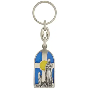 Stained Glass key ring App. Lourdes