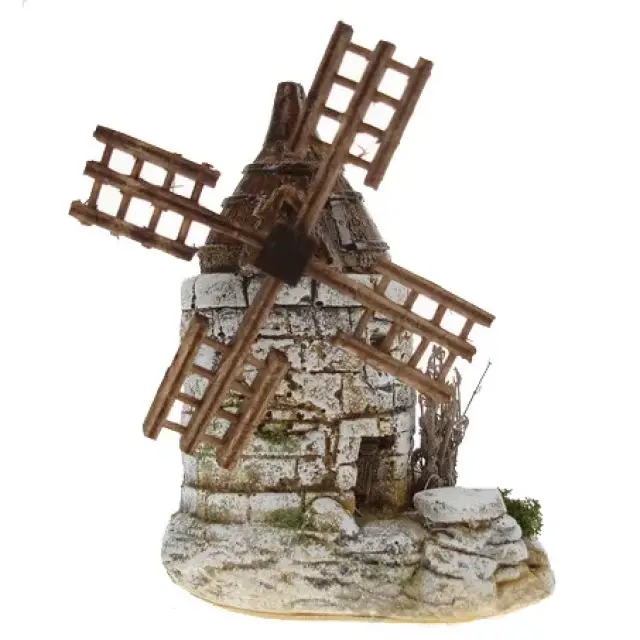Décor pour santons de provence - Moulin - 13 x 8 x H 13 cm