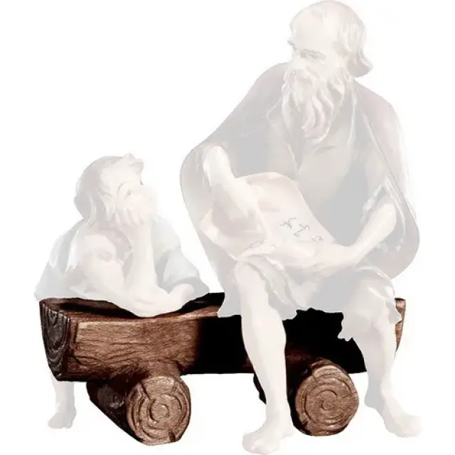 Bank : houtsnijwerk kerstgroep Ulrich 15 cm