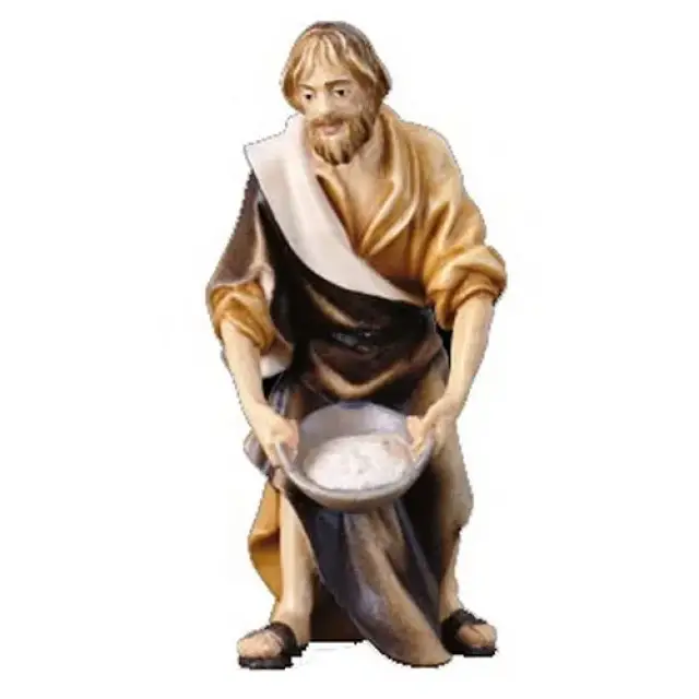 Berger/bol : crèche de Noël en bois Ulrich 15 cm