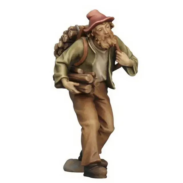 Berger/porte Bois pour personnages de crèche de 12 cm Couleur