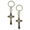 Porte-Clefs - St Benoît - Métal Argenté + Email