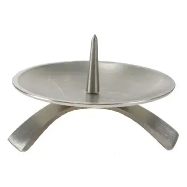 Kaarsenhouder - Diam 13 cm - Met Verzilverd