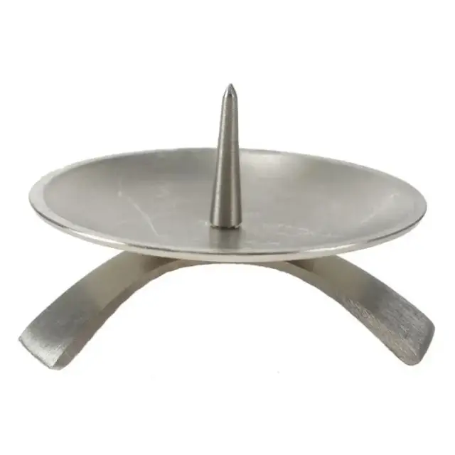 Kaarsenhouder - Diam 13 cm - Met Verzilverd