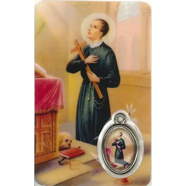 Card with prayer and medal St. Gerard text in Dutch