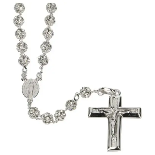 Rozenkrans Zilver + Rhodium Strass