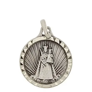 Medal Virgin and Child 14 mm Silver Plated