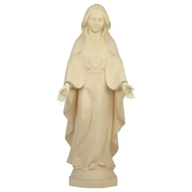 Woodcarving statue of Our Lady of Grace Modern 18 cm stained