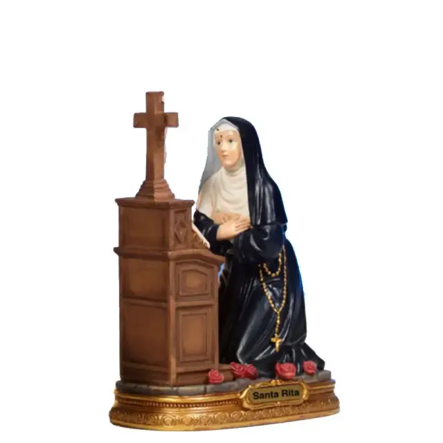 Statue 12 cm kneeling St. Rita