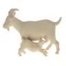 Goat kid for nativity figurines of 16 cm Natural
