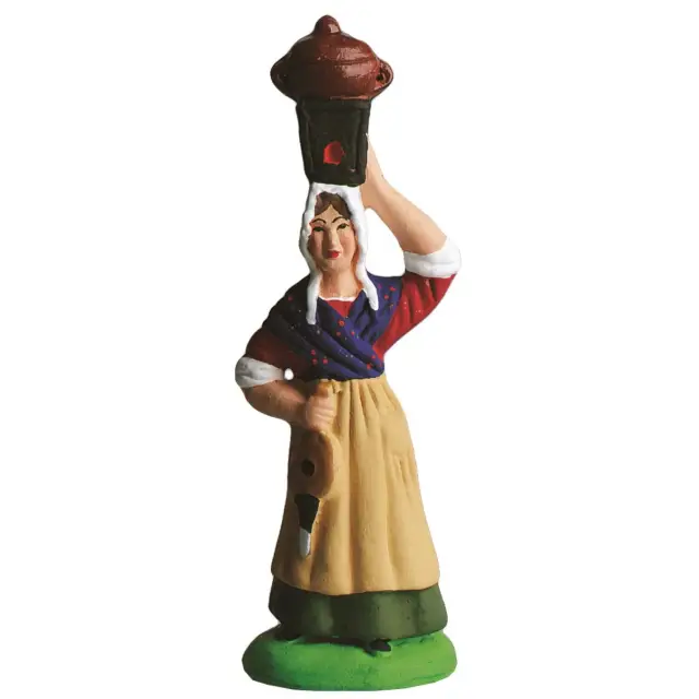 Santon Carbonel (N°2) Provencal Femme au Fourneau