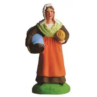 Santon Carbonel (N°2) Provencal Femme au Berceau