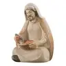 Shepherd eating: wood carving nativity scene Pema 12 cm