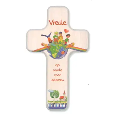 Mural Cross 11 X18 Cm Vrede op Aarde ...