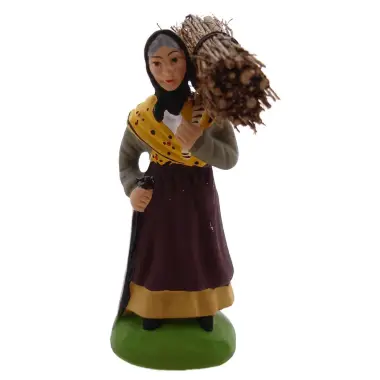 Santon Carbonel (N°2) Provencal Femme au Fagot