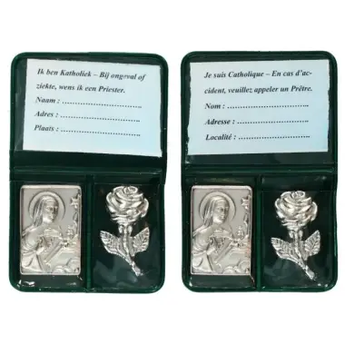 Etui double - Ste Rita + Rose + Texte
