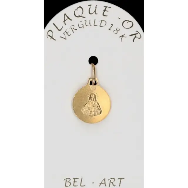 Médaille plaqué-or - Scapulaire - 12 mm