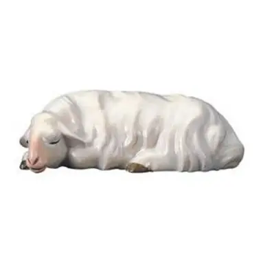 Schaap Slapend voor kerstfiguren van 16 cm Gekleurd