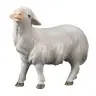 Houtsnijwerk Schaap Kijkend voor kerstfiguren van 16 cm / Gekleurd