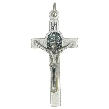 Sint-Benedictuskruis - 35 X 20 mm - Metaal verzilverd