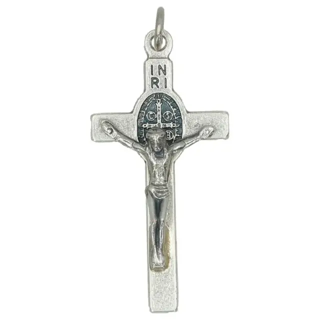 Sint-Benedictuskruis - 35 X 20 mm - Metaal verzilverd