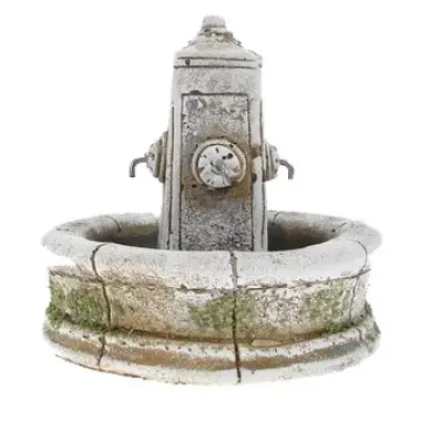 Décor pour santons de provence - fontaine ronde - 10 x 10 x H 10 cm