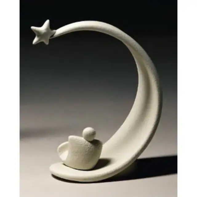 Heilige Familie modern in witte porselein 16 X H 23 cm