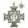 Schutskruisje - H Benedictus - 27 X 27 mm - Verzilverd