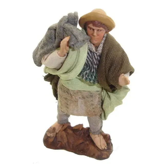 Napolitaanse Santon - 8 cm - Man met zak op schouder